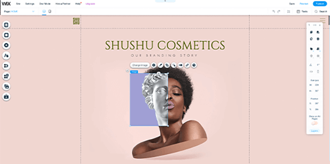 Wix Website Builder Screenshot Wix Website Builder Interface