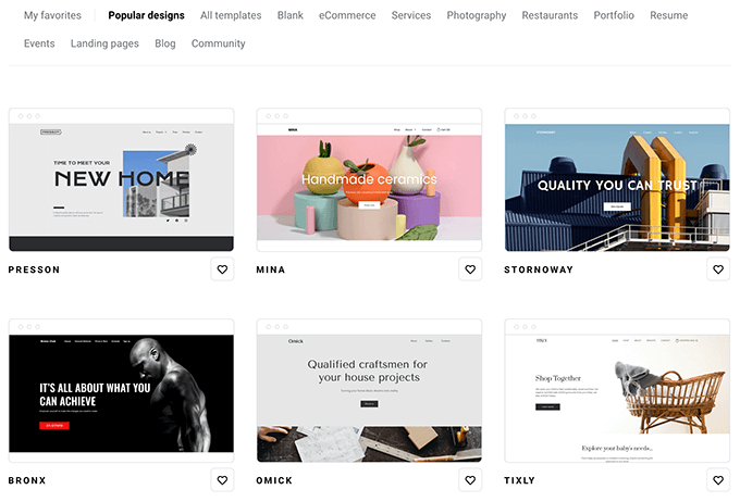 Zyro - Cheap Website Builder Templates Zyro Pre-made Website Templates